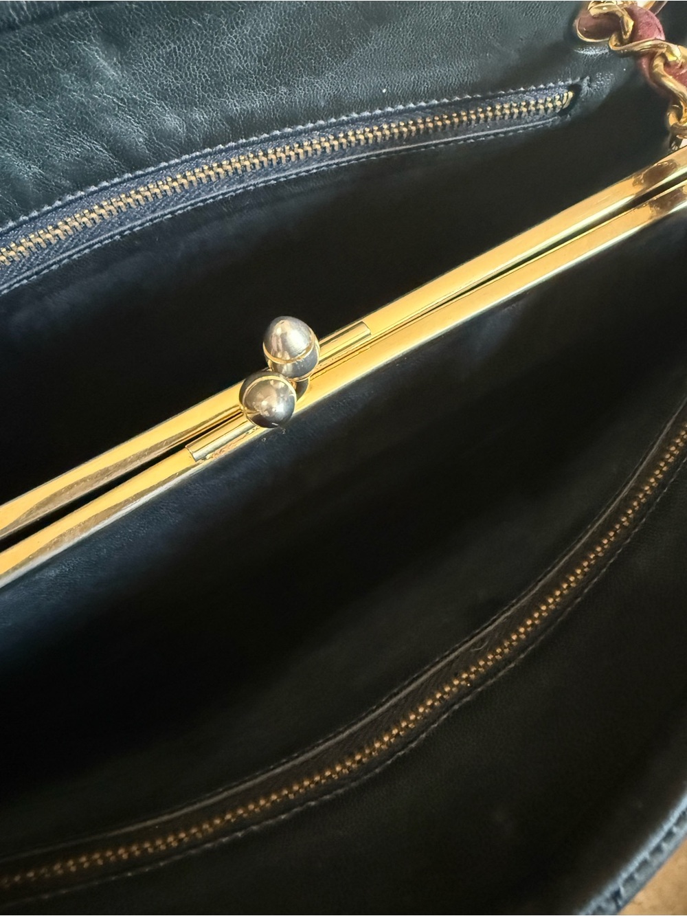 Chanel Matelasse Dark Navy VINTAGE AUTHENTIC with COA - Picture 8 of 15